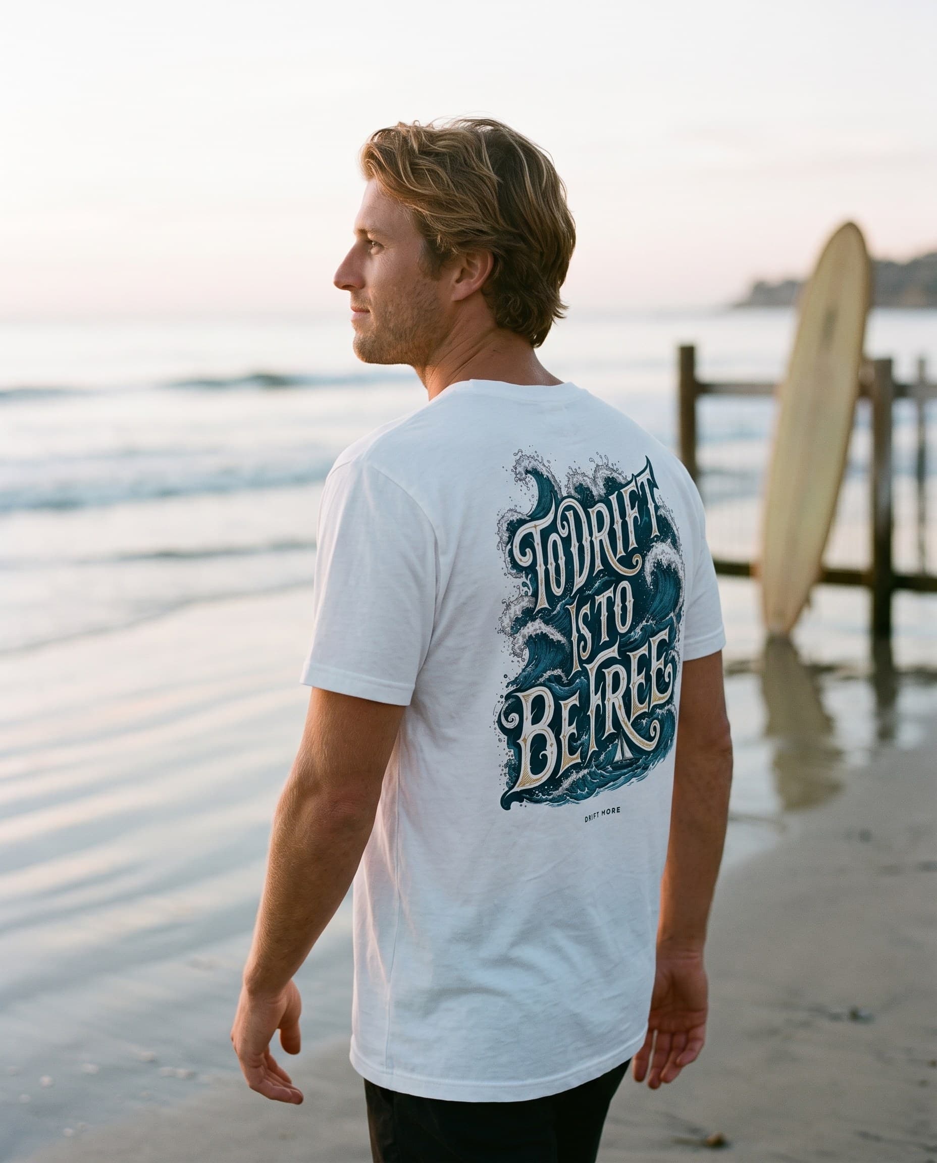 To Drift Is To Be Free Tee — worn