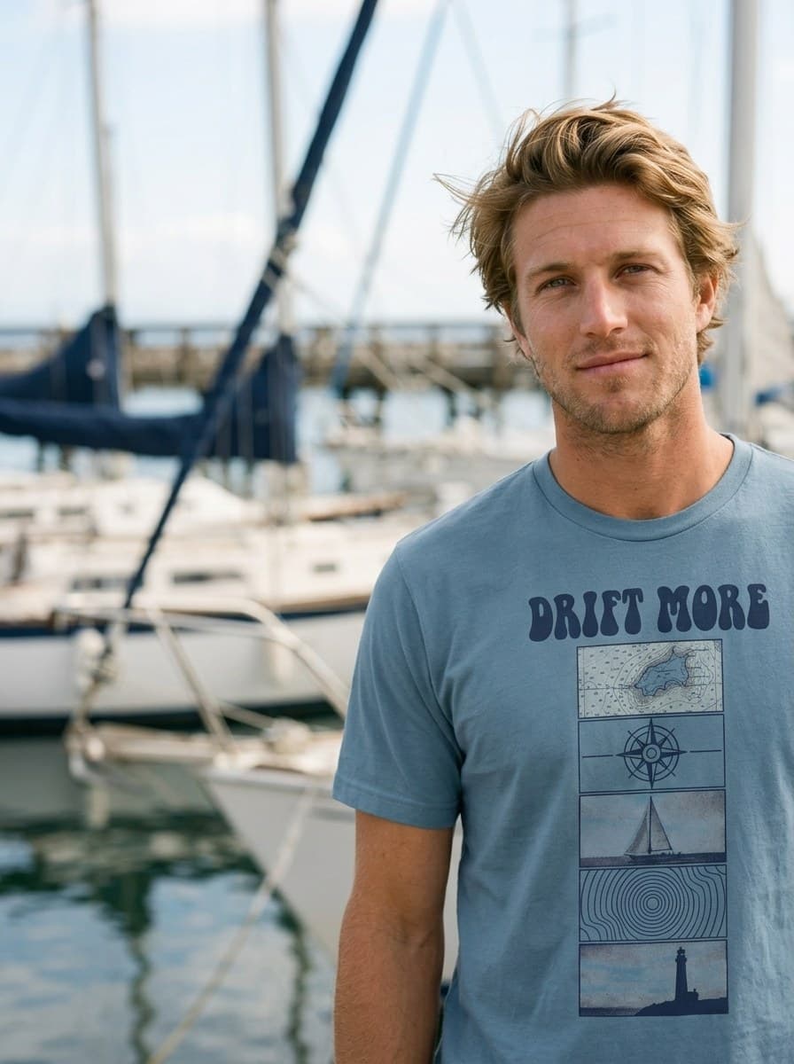 Nautical Drift Tee — worn