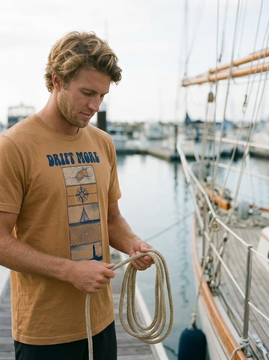 Nautical Drift Tee — worn