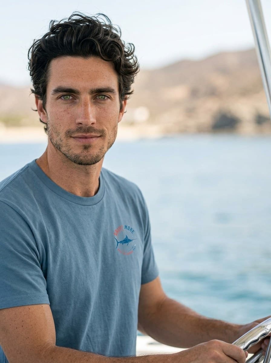 Baja Marlin Tee — worn