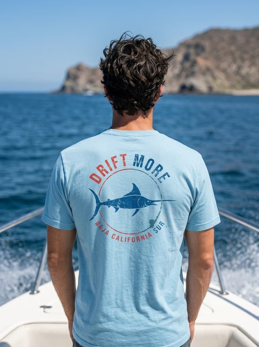 Baja Marlin Tee — worn