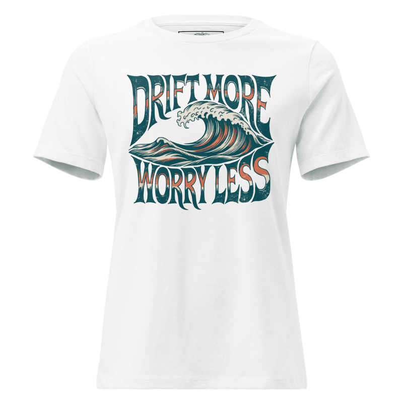 Drift More... Worry Less Tee — Women's — White