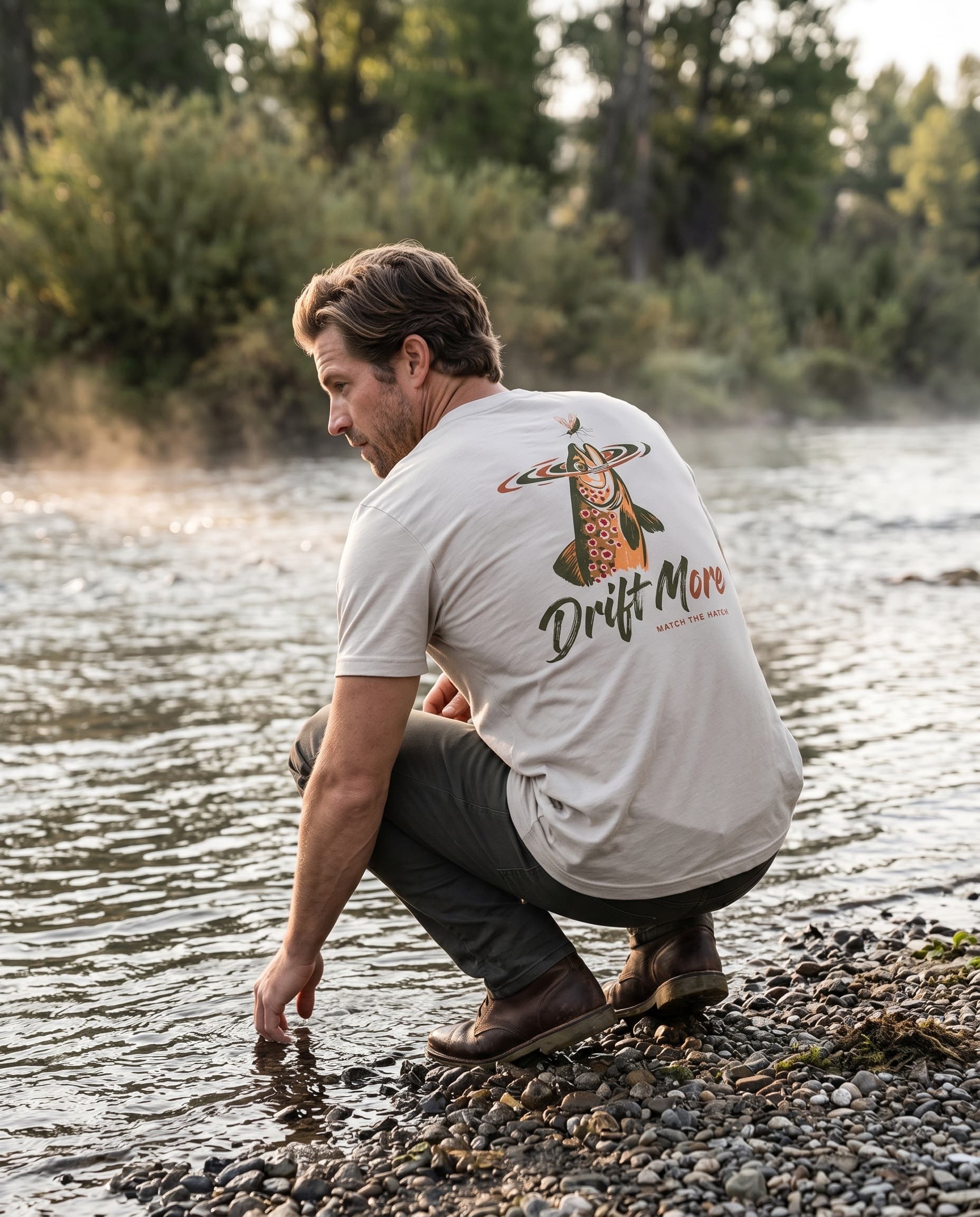 Match the Hatch Tee — worn