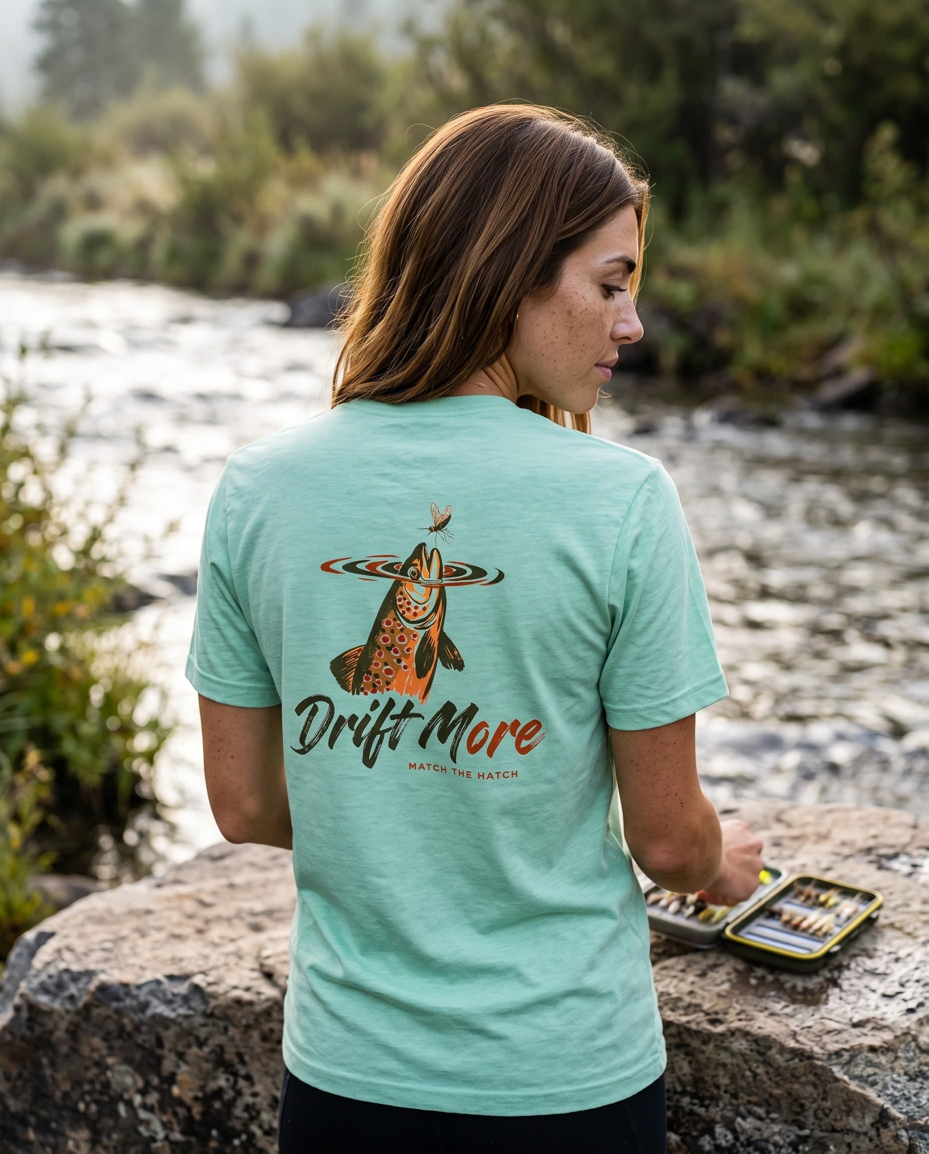 Match the Hatch Tee — worn