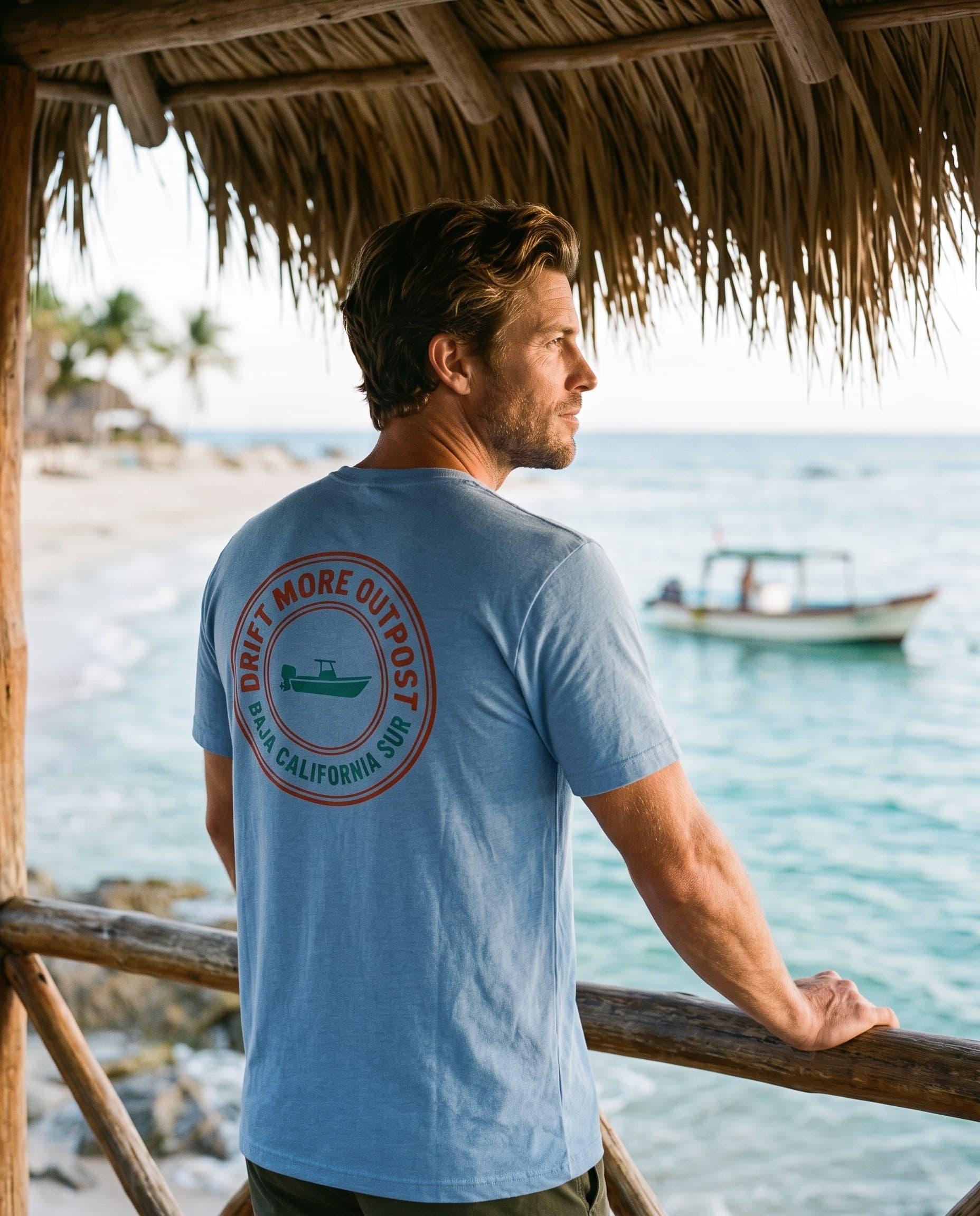 Outpost Tee — Baja — worn