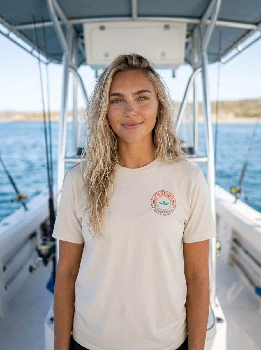 Outpost Tee — Baja — worn