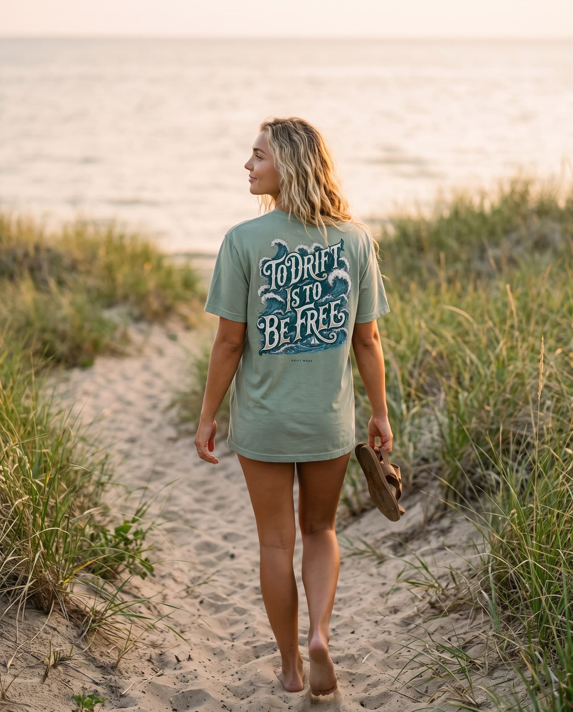 To Drift Is To Be Free Tee — worn