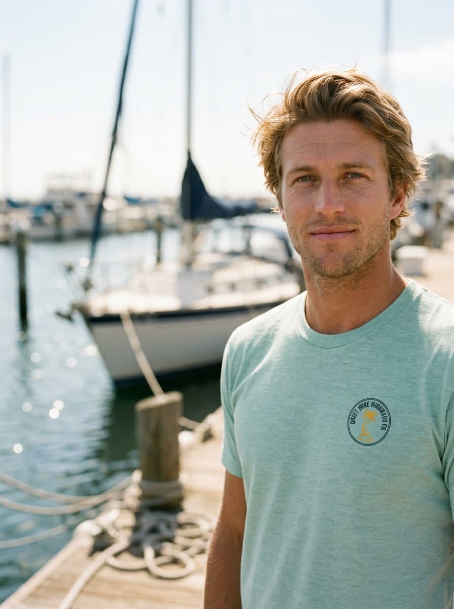 Windward Crest Tee — worn