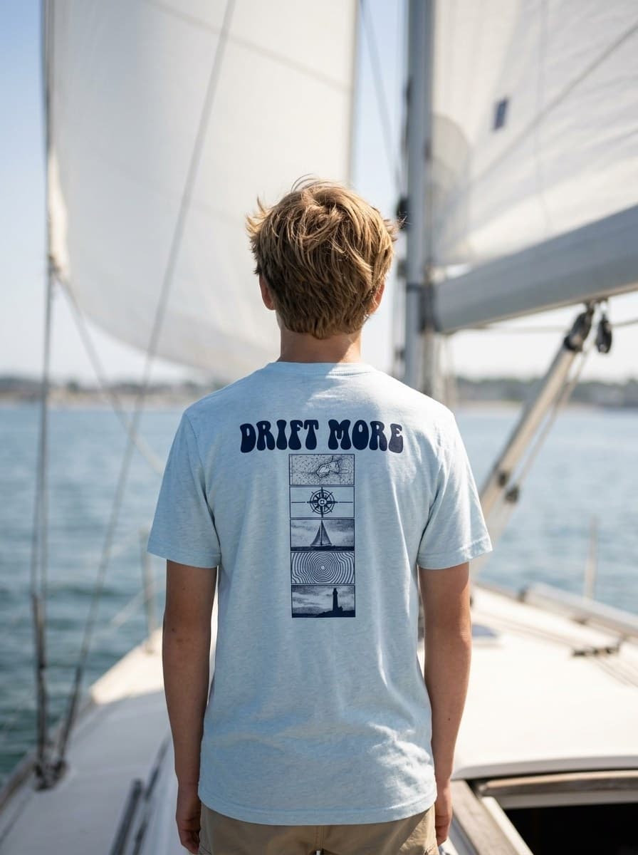 Windward Crest Tee — worn