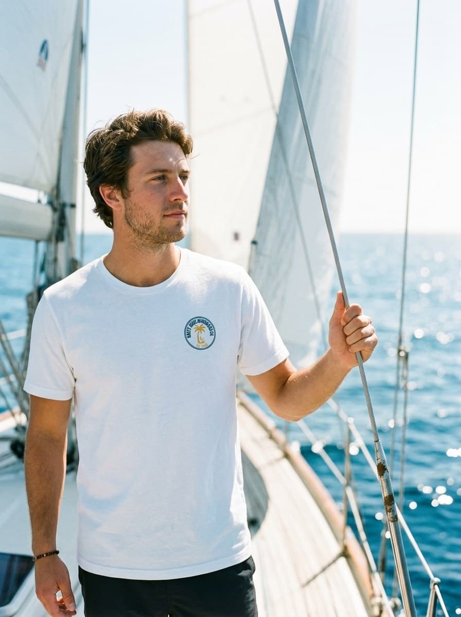 Windward Crest Tee — worn