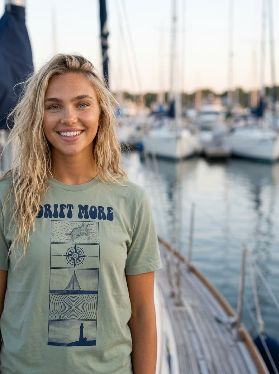 Nautical Drift Tee — worn