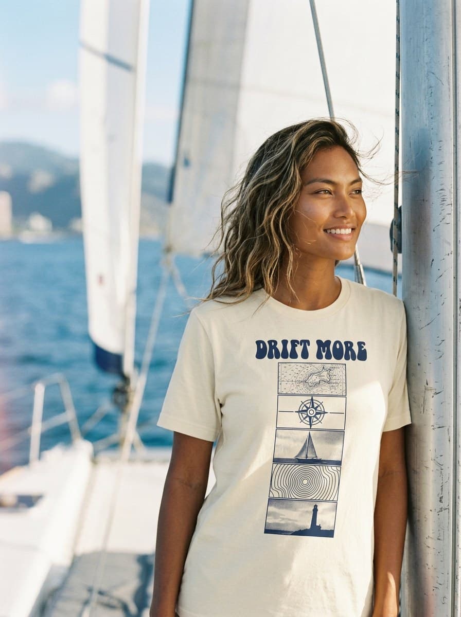 Nautical Drift Tee — worn