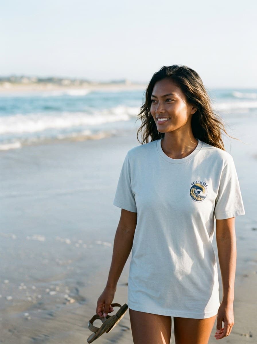 Natural Surfer Crest Tee — worn